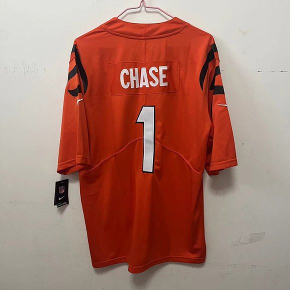 NFL Cincinnati Bengals #1 Orange Jersey - JaMarr Chase - Picture 2 of 8